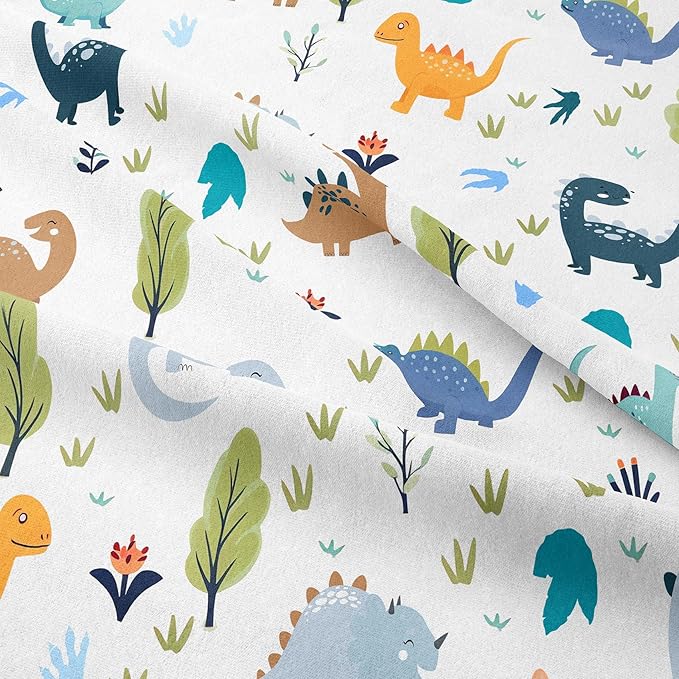 Tailor Shop Queen Dinosaur Kids Bedding Set for Boys, Queen Dinosaur Kids Comforter Sets for Boys, 3 Pieces Soft Lightweight for All Seasons