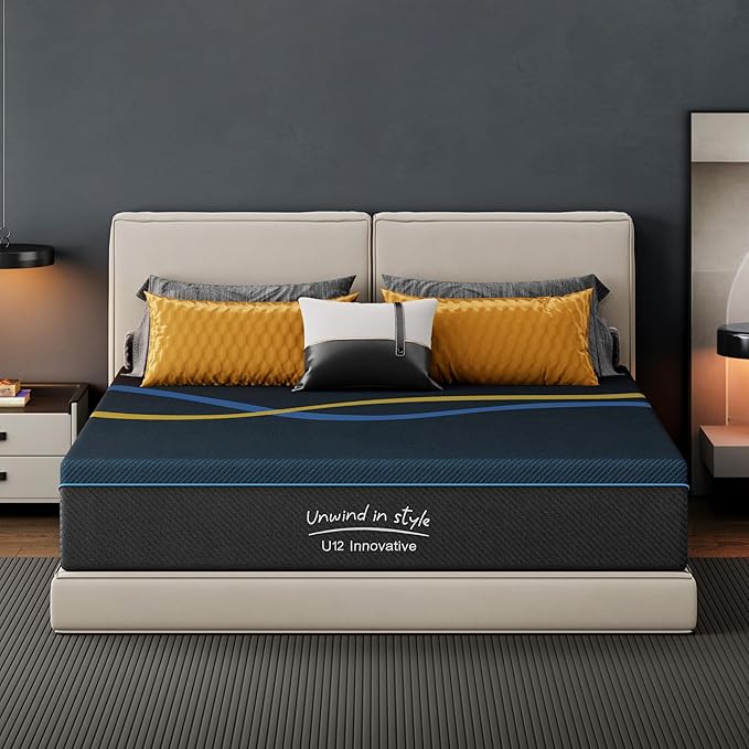 12 Inch King Memory Foam Mattress with Removable Cover, Medium Firm, Breathable, Ergonomic Support, Mattress in a Box, Pressure Relief, No Fiberglass