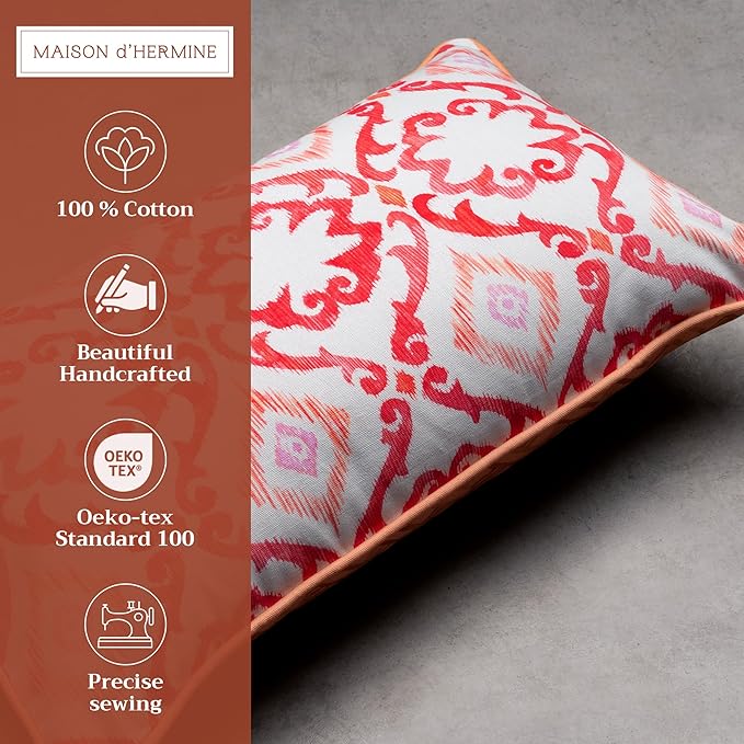 Maison d' Hermine Decorative Pillow Covers 12x20 Inch Rectangle 100% Cotton Throw Pillow Covers with Invisible Zipper for Living Room Couch, Chair, Sofas, Bedroom, Home (Hesperides - Tapisserie)