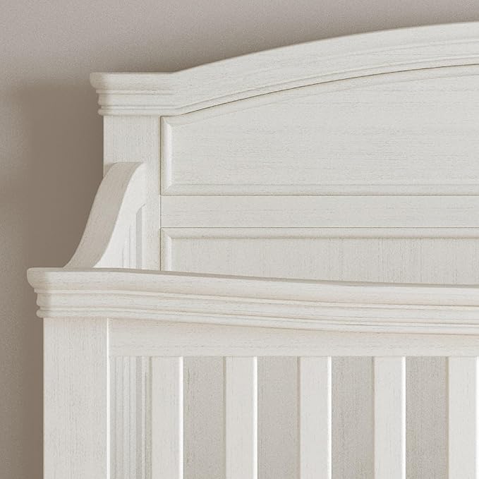 Child Craft Legacy Westgate 4-in-1 Convertible Crib, Baby Crib Converts to Day Bed, Toddler Bed and Full Size Bed, 3 Adjustable Mattress Positions, Baby Safe Finish (Vintage Linen)