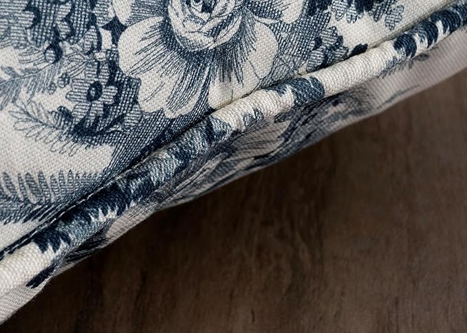 Maison d' Hermine Decorative Pillow Covers 18 x 18 Inch Square 100% Cotton Throw Pillow Covers with Invisible Zipper Cushion Case for Living Room Couch, Chair, Sofas, Bedroom, Home (Paradise - Delft)