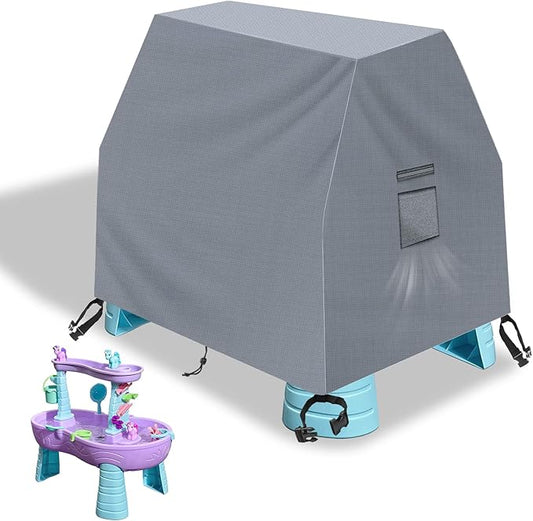 Kovshuiwe Kids Water Table Cover for Step2 Rain Showers Splash Pond Water Table - 420D Waterproof, Dust Proof, Anti-UV Outdoor Toys Cover