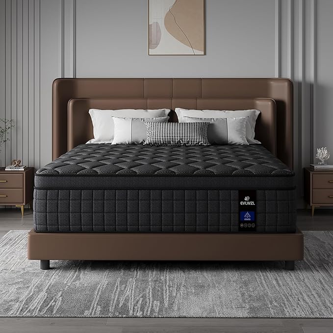 12 Inch Full Size Mattress, Medium Firm Hybrid Full Mattresses, Memory Foam Mattress in a Box with Individually Wrapped Pocket Springs, Reinforced Edge Support,Pressure Relief,Motion Isolation