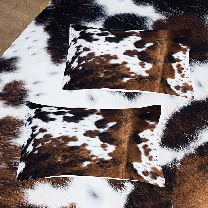 Tailor Shop Cow Print Bedding Set - King Size Cartoon Comforter Set for Kids Teens Boys Girls - 1 Comforter and 2 Pillowcases