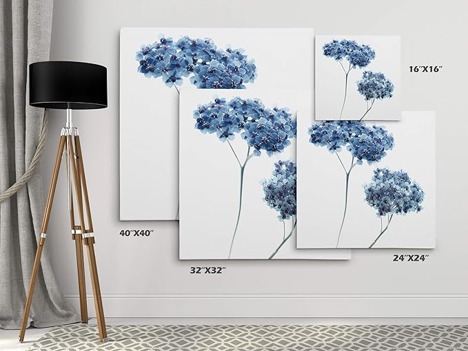 Wexford Home Gorgeous Blue III Gallery Wrapped Canvas Wall Art, 10x10,