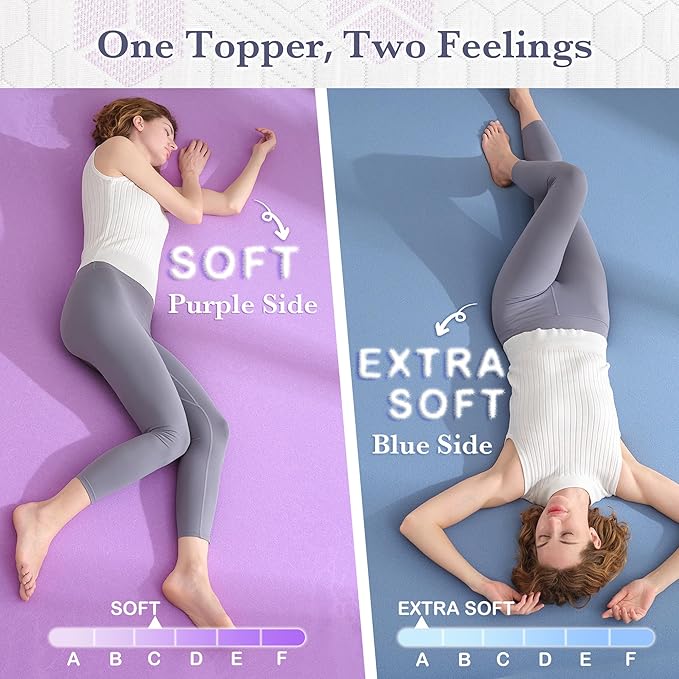 SINWEEK Ultra Soft 3 Inch Memory Foam Mattress Topper Full Size, Soft Mattress Pad for Back Pain Relief, High Density Foam Bed Topper with Textured Cover, CertiPUR-US Certified