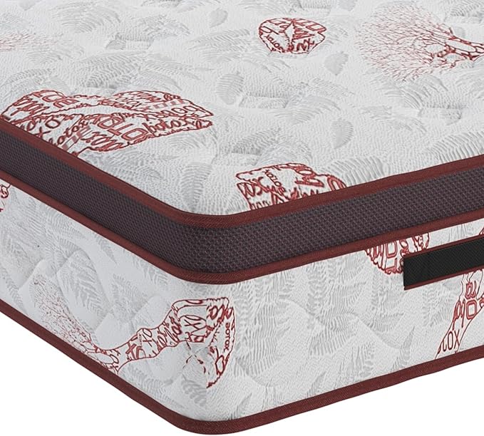 Sweet Home Stores Aura 13" Twin Hybrid Mattress – Medium Firm Feel, Memory Foam Comfort Layer, CertiPUR-US® Certified, Fiberglass-Free, Made in USA, Premium Bed in a Box for Restful Sleep