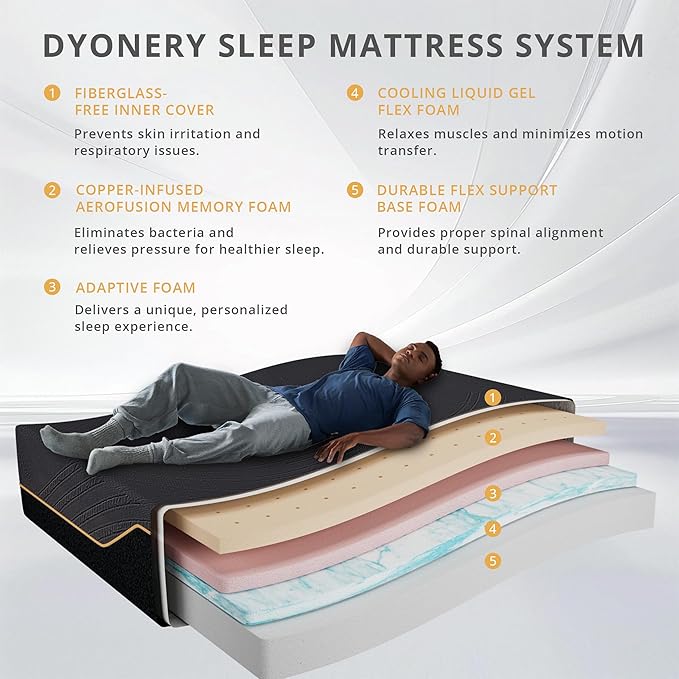 14 Inch Twin XL Mattress in a Box, Copper Memory Foam Mattress with Cooling Cover, Medium Firm for Pressure Relief, Fiberglass-Free, CertiPUR-US Certified, Foam Made in USA, 38"x80"x14"