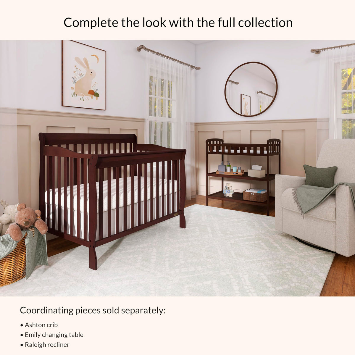 Dream On Me Ashton 4-in-1 Convertible Crib in Espresso, Greenguard Gold, JPMA Certified, Non-Toxic Finishes, Features 4 Mattress Height Settings, Made of Solid Pinewood