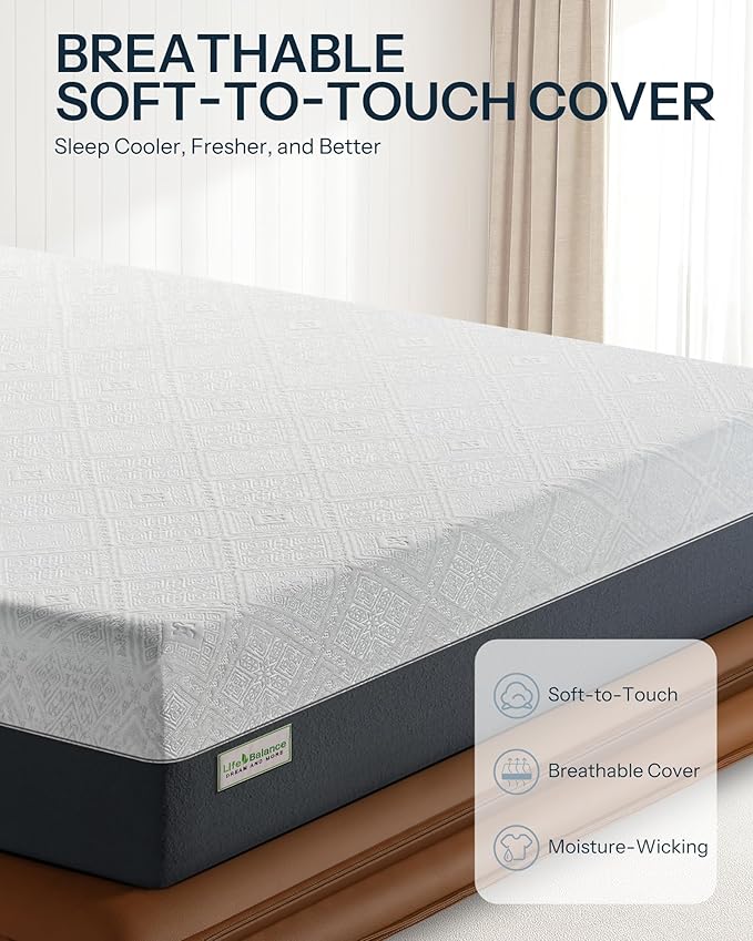 12 Inch King Memory Foam Mattress for Pressure Relief, Cooling Gel Memory Foam Mattress in a Box, Made in USA King Bed Mattresses, Medium Firm, CertiPUR-US Certified, Motion Isolation, CY-12-K