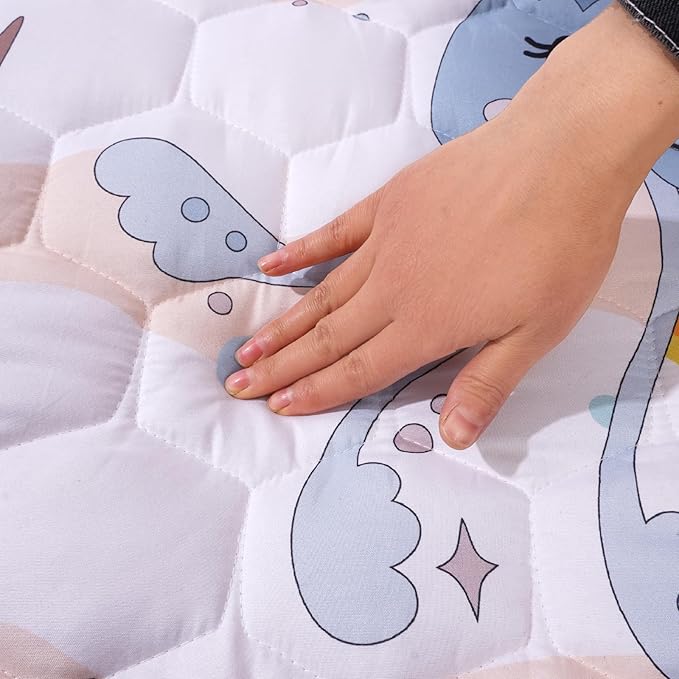 Baby Play Mats for Floor, Premium 50x50 Playpen Mat, Odorless Baby Mat, Soft Padding Infant Play Mat, Non-Slip Cushioned Baby Playmat for Babies, Machine Washable Easy Care (Marine Animals)