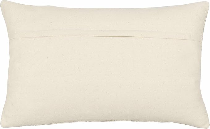 Hauteloom Oaqui Decorative Throw Pillow - Sofa Couch Cushion Cover - Boho Farmhouse Lumbar - Viscose - Cream