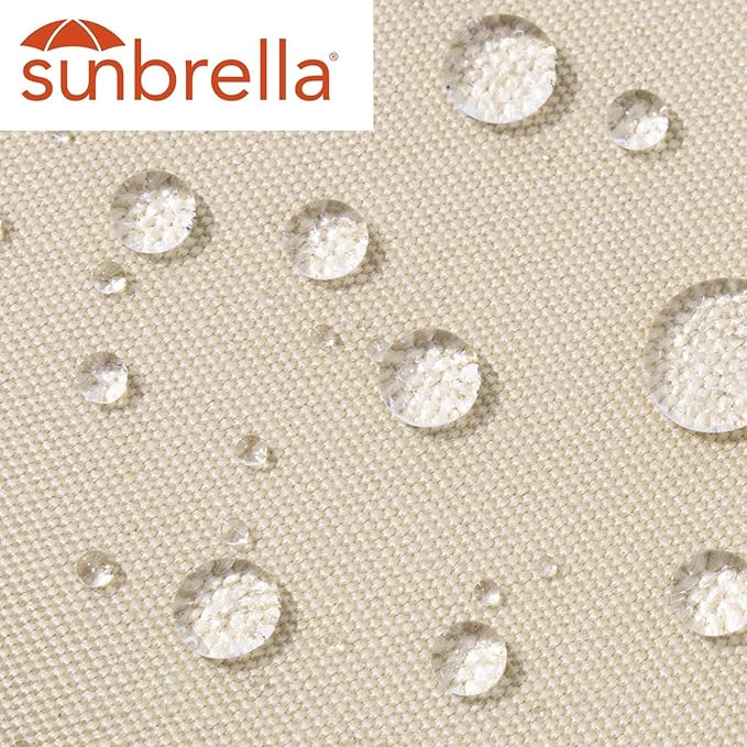 Crestlive Products Sunbrella Chaise Lounge Cushions Set of 2, Outdoor Cushions for Patio Furniture, Waterproof Lounge Chair Cushions for Pool, Deck, Lawn, 72''L x 21''W, Canvas Antique Beige