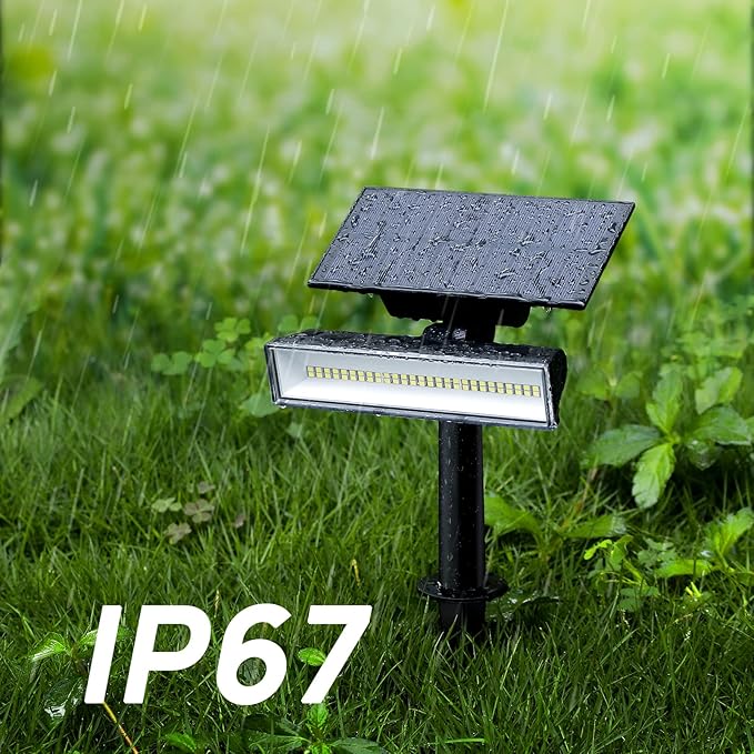 Consciot Solar Spot Lights, 54 LEDs 7 Multicolor Changing, Solar Spotlights Waterproof IP67, Outdoor Spotlights for Yard Garden Landscape, 6 Pack