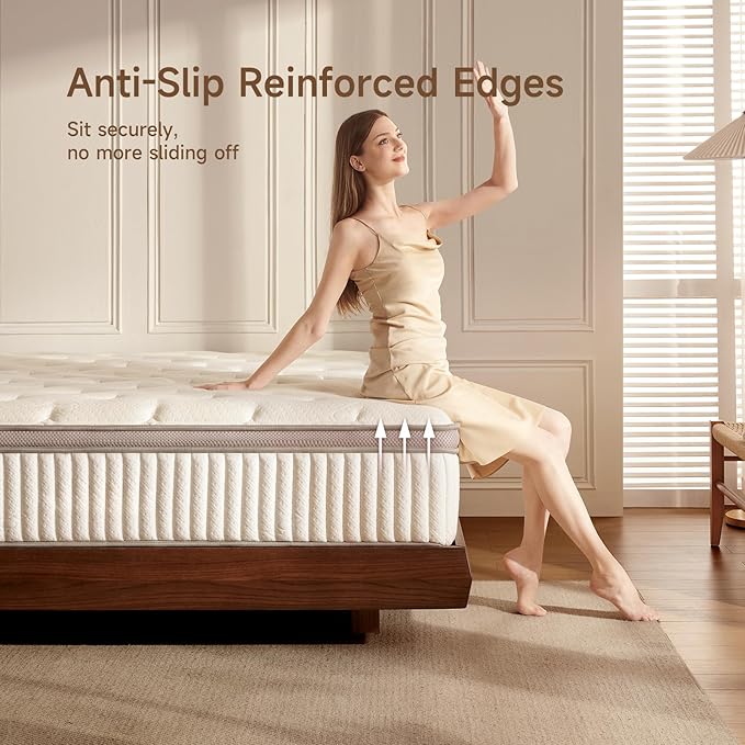 King Mattress, 14 inch King Size Cooling Gel Memory Foam Mattresses for Pressure Relief, Medium Firm Hybrid Mattress in a Box, CertiPUR-US Certified