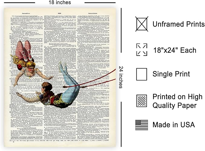 Poster Master Dictionary Art Poster - Acrobat Print - Circus Art - Entertainment Art - Gift for Men, Women & Performer - Chic Decor for Living Room, Bedroom, Dorm or Office, 18x24 Unframed Wall Art