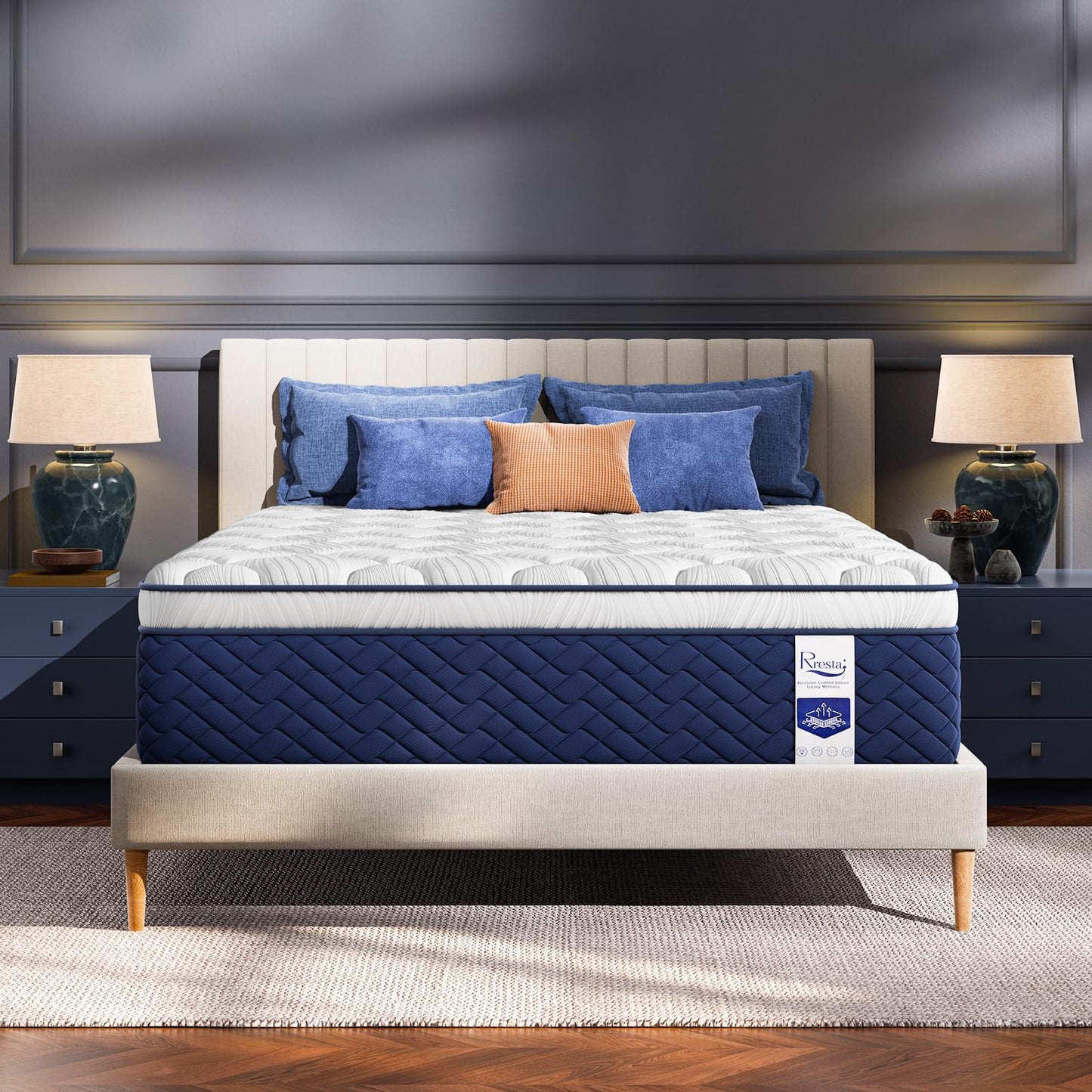 Extra Firm King Mattress 14 Inch, Hotel Collection Cooling Hybrid Mattress
