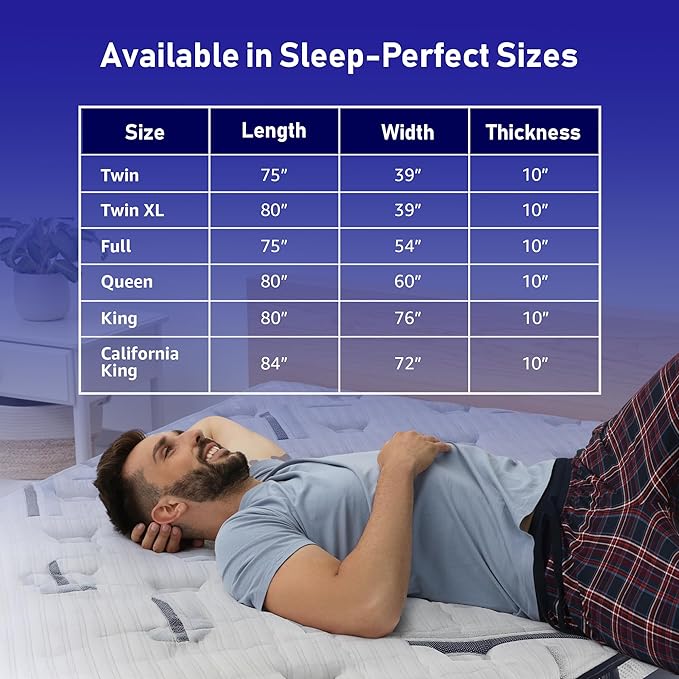 REVO SLEEP Gel Memory Foam Mattress, 10-Inch Queen – Cooling Gel Foam Bed with Contouring Support, Pressure Relief & Breathable Comfort – Balanced Feel for All Sleepers