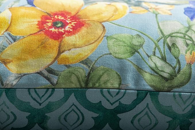 Maison d' Hermine Decorative Pillow Covers 18 x 18 Inch Square 100% Cotton Throw Pillow Covers with Invisible Zipper for Living Room Couch, Chair, Sofas, Bedroom, Home (Hesperides - Fleur)