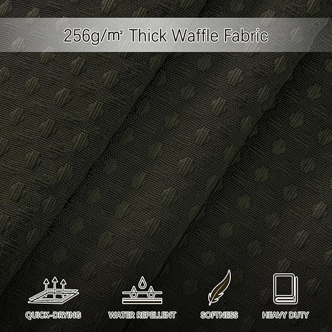 Extra Long Waffle Weave Shower Curtain 96 Inch Length Heavy Duty Shower Curtain for Bathroom, Machine Washable Water Resistant 256GSM Modern Shower Curtains with 12 Hooks, 72Wx96H Brown