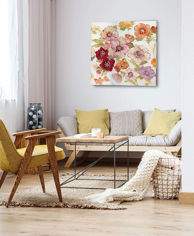 Wexford Home Avant Garden I Gallery Wrapped Canvas Wall Art, 32x32,