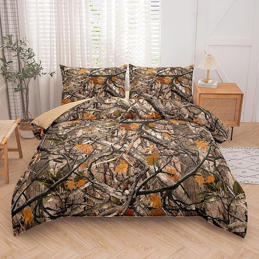 Tailor Shop Camo Bedding Sets King Size,Camo Comforter Sets for Girls Kids Teens Camo Bed Set with 2 Pillowcase…