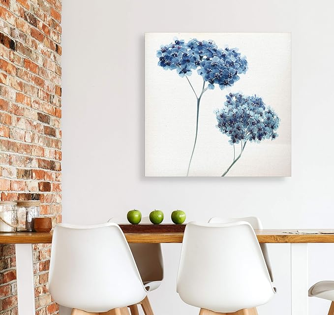 Wexford Home Gorgeous Blue III Gallery Wrapped Canvas Wall Art, 10x10,