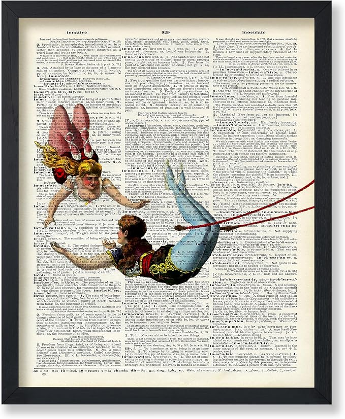 Poster Master Dictionary Art Poster - Acrobat Print - Circus Art - Entertainment Art - Gift for Men, Women & Performer - Chic Decor for Living Room, Bedroom, Dorm or Office - 16x20 UNFRAMED Wall Art