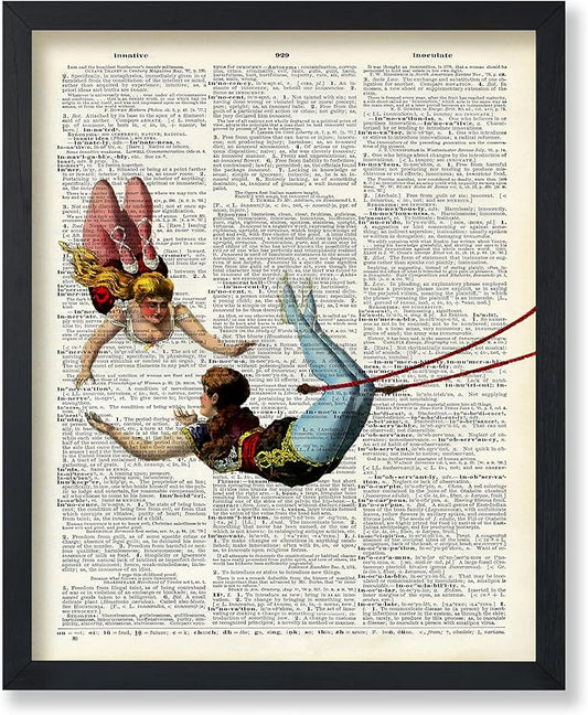 Poster Master Dictionary Art Poster - Acrobat Print - Circus Art - Entertainment Art - Gift for Men, Women & Performer - Chic Decor for Living Room, Bedroom, Dorm or Office - 16x20 UNFRAMED Wall Art