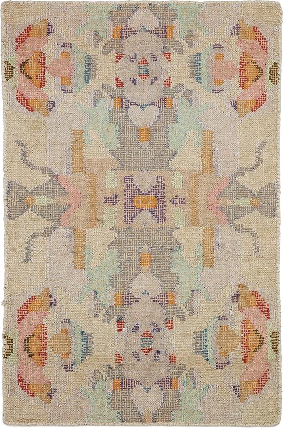 Dash and Albert Chapel Hill Cotton Area Rug - 2.5' x 8' Runner Multicolor Geometric Hand Loom Knotted Accent Rug - Durable, Low Pile, High Traffic Friendly