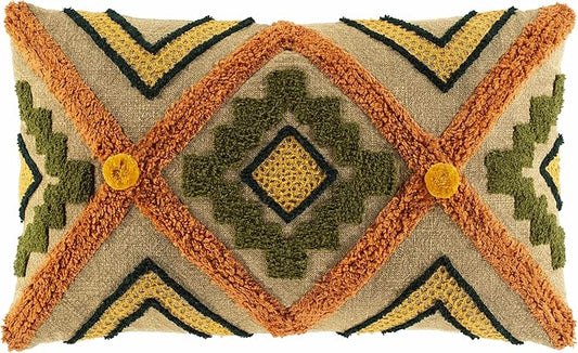 Hauteloom Skibbereen Decorative Throw Pillow - Sofa Couch Cushion Cover - Orange