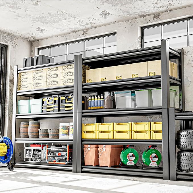 Metal Garage Shelving Unit, 5 Tier Heavy Duty Storage Shelf, Utility, and Industrial Use - Durable Metal Storage Rack Shelving, Garage Storage Shelf Organizer 18" D x40 W x78 H