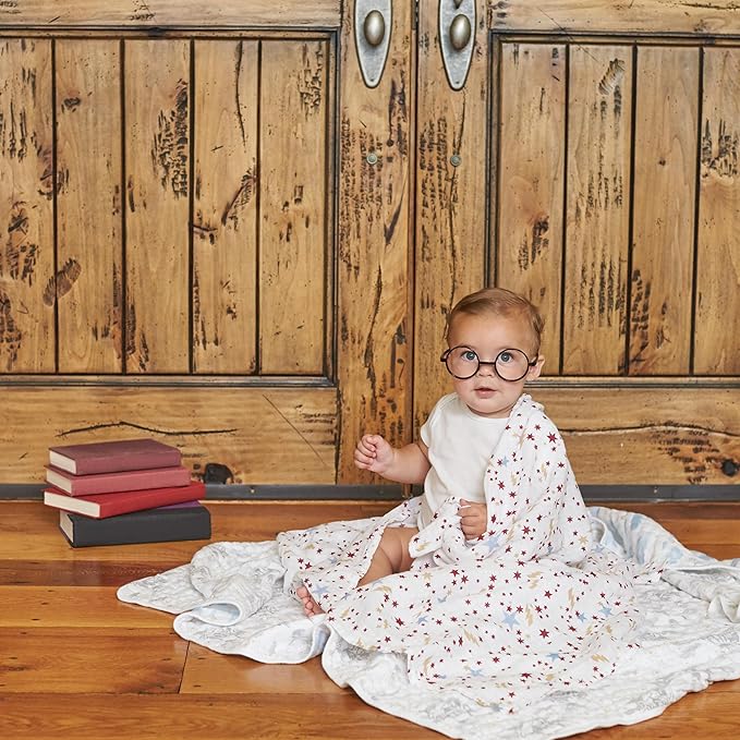 aden + anais Boutique Dream Blanket, Boutique Muslin Baby Blankets for Girls & Boys, Ideal Newborn Nursery & Crib Blanket, Unisex Toddler & Infant Bedding, Shower & Registry Gift, Harry Potter