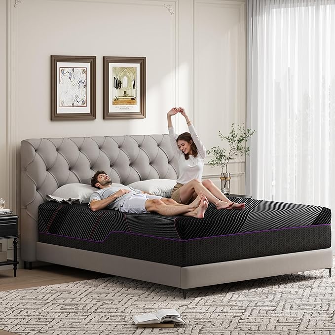 BedsPick Queen Mattress, 12 Inch Memory Foam Mattress for Pressure Relief, Medium Feel, Cooling Gel Memory Foam with Washable Cover, CertiPUR-US