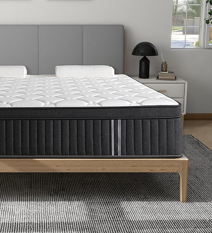 Full Size Mattress,12 Inch Hybrid Full Mattress in a Box with Memory Foam & Individual Pocket Spring for Edge Support,Pressure Relief,Medium Firm.