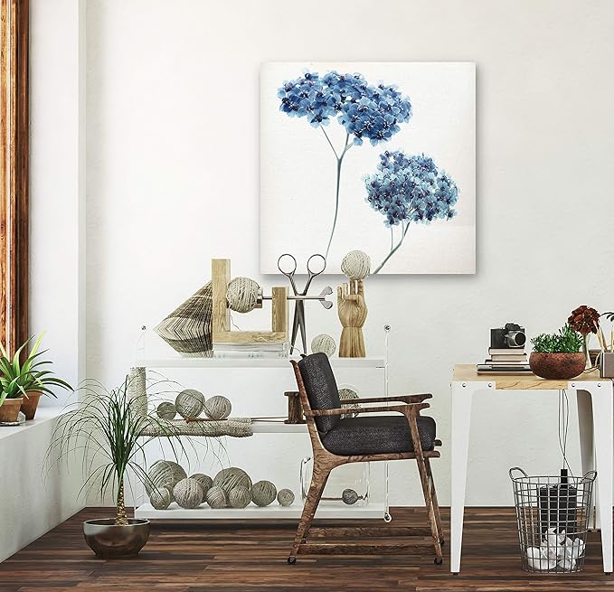 Wexford Home Gorgeous Blue III Gallery Wrapped Canvas Wall Art, 24x24,