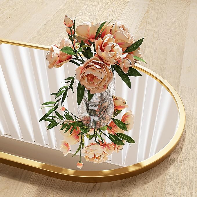 nanoglass Arch Mirror Full Length,Gold Mirror Full Length 71"x26",Standing Mirrors Full Body Mirrors for Bedroom,Large Mirror(Gold)