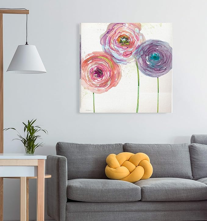 Wexford Home Summer Fields III Gallery Wrapped Canvas Wall Art, 24x24,