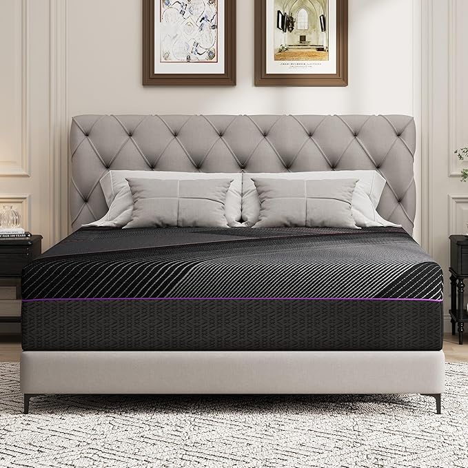 BedsPick Queen Mattress, 12 Inch Memory Foam Mattress for Pressure Relief, Medium Feel, Cooling Gel Memory Foam with Washable Cover, CertiPUR-US