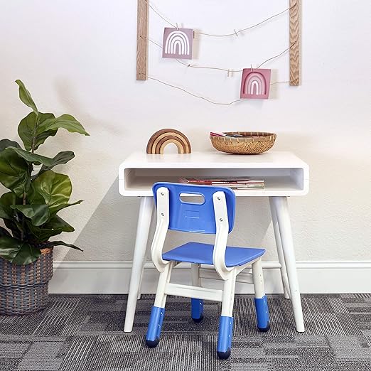 ECR4Kids Classroom Adjustable Chair, Flexible Seating, Blue, 2-Pack