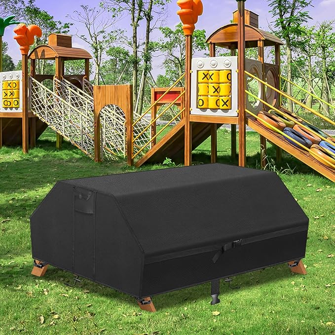Kovshuiwe Kids Picnic Table Cover, 600D Oxford Cloth Tear-Resistant Proof Anti-UV Outdoor Camping Essentials and Picnic Tablecloth Wood Outdoor Convertible Picnic Table Cover 42" L x 38" W x 16" H