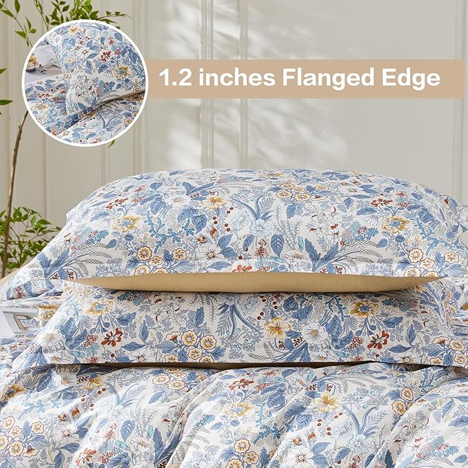 SAPHREAS Full Boho Duvet Cover Green Paisley Bedding Set with 8 Corner Ties and 2 Pillow Shams100% Cotton Reversible Duvet Cover Set with Zipper Closure