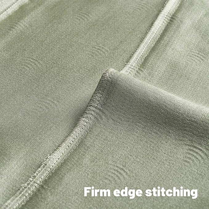 FUTEI Sage Green Chenille Decorative Throw Pillow Covers 20x20 Inch Set of 2,Soft Cozy Striped Geometric Patterns Cushion Case,Modern Home Decor for Couch Bed Living Room