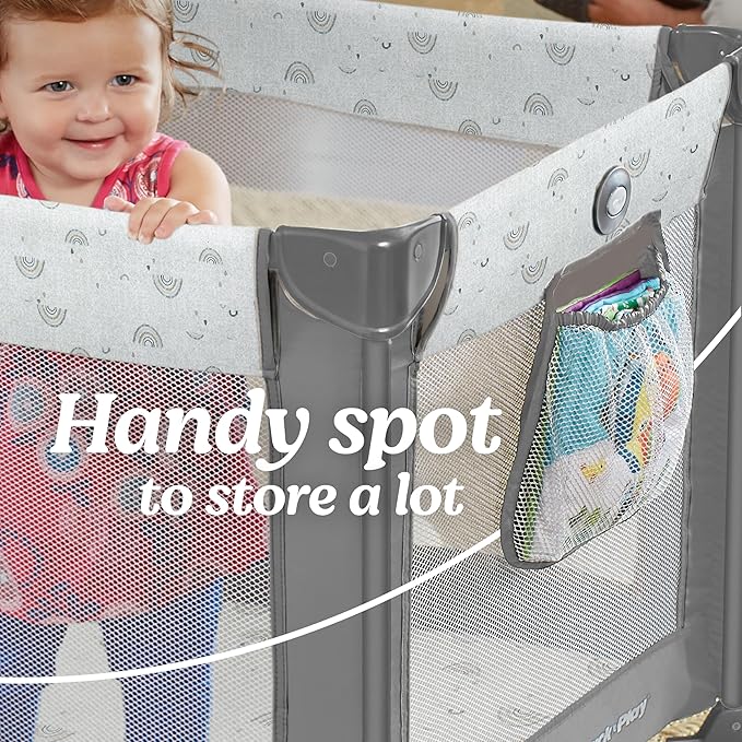 Graco Pack n Play Portable Playard, Reign with Compact Fold and Mesh Storage