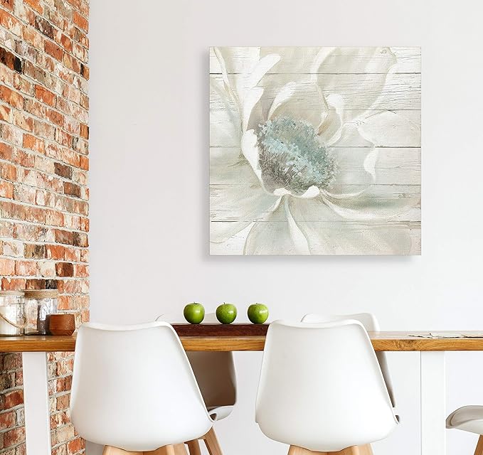 Wexford Home Weathered White I Gallery Wrapped Canvas Wall Art, 40x40,