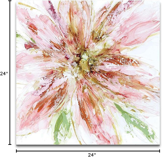 Wexford Home Floral Strokes I -Gallery Wrapped Canvas Art Print 24X24 Multicolor