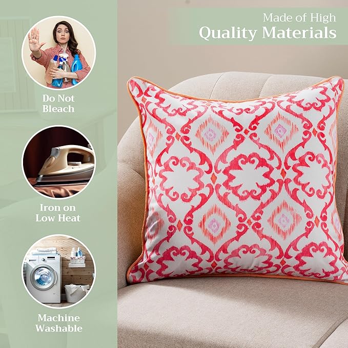 Maison d' Hermine Decorative Pillow Covers 18 x 18 Inch Square 100% Cotton Throw Pillow Covers with Invisible Zipper for Living Room Couch, Chair, Sofas, Bedroom, Home (Hesperides - Tapisserie)