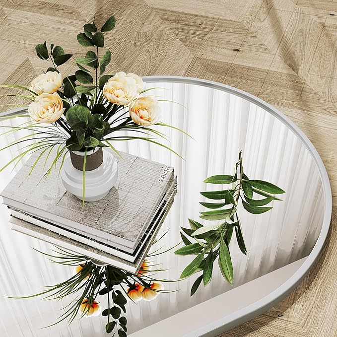 Arched Full Length Mirror,65"x24"Floor Mirror,espejos Grandes para sala Elegantes,Silver Mirror Full Length,Body Mirrors for Bedroom(Silver)