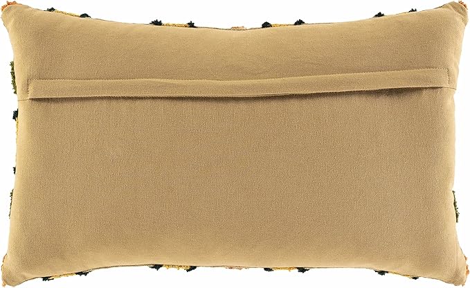 Hauteloom Skibbereen Decorative Throw Pillow Cover with Down Goose Feather Insert - Sofa Couch Cushion Cover - Orange
