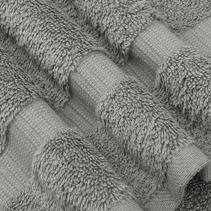 Chakir Turkish Linens 100% Turkish Cotton Luxury Hotel & Spa Washcloth Set (Set of 12, Gray)